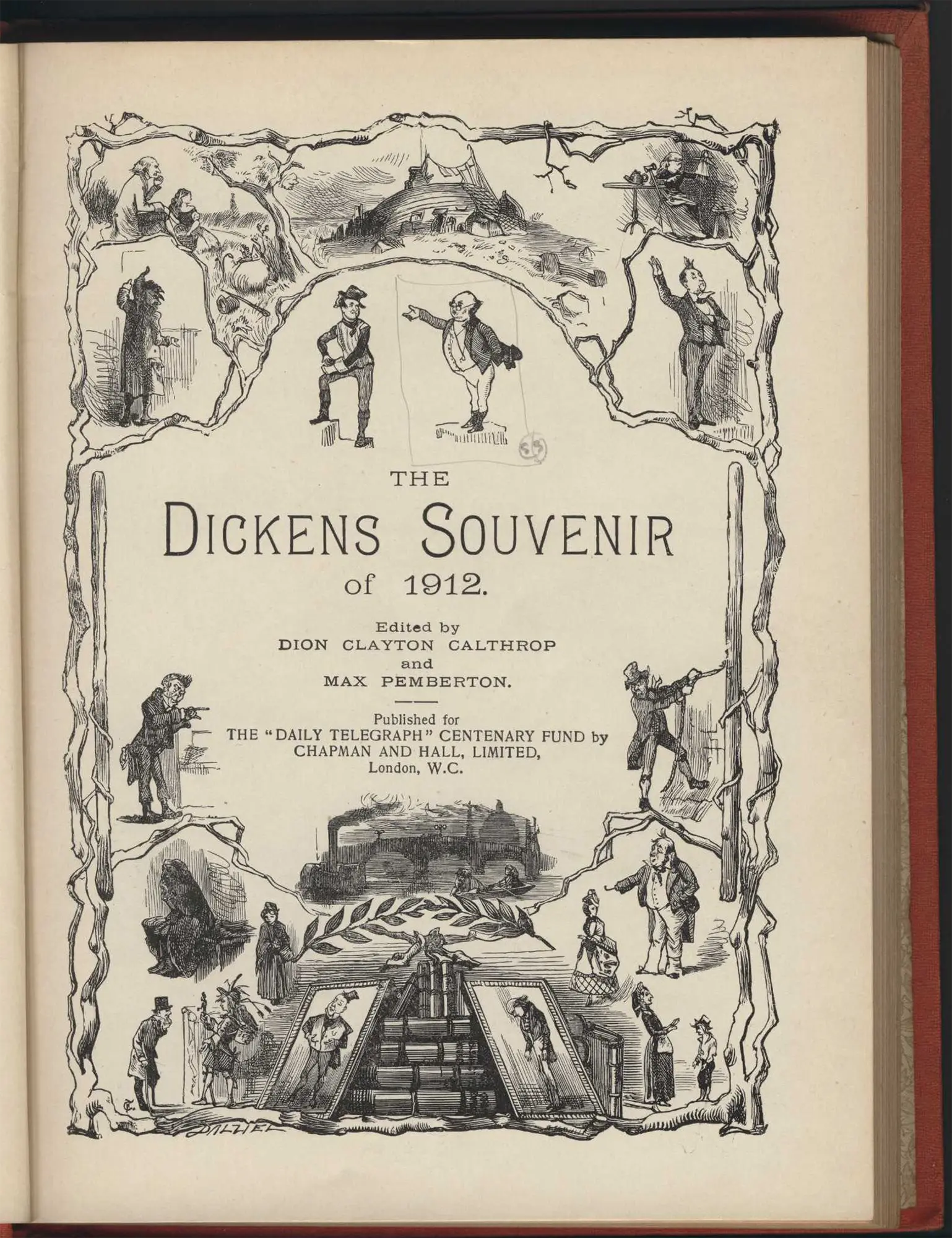Dion Clayton Calthrop and Max Pemberton (editors). The Dickens souvenir of 1912. London: Published for the Daily Telegraph Centenary Fund by Chapman and Hall, 1912.